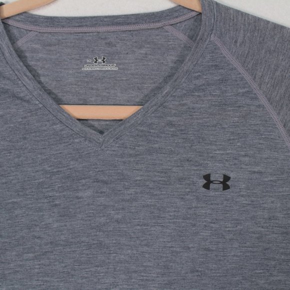 Under Armour t-shirts Women's Large Gray Short Sleeve Solid - Picture 2 of 12